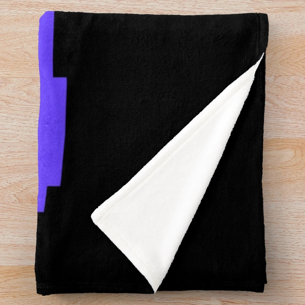 Colorful plush blanket featuring a popular cat meme design