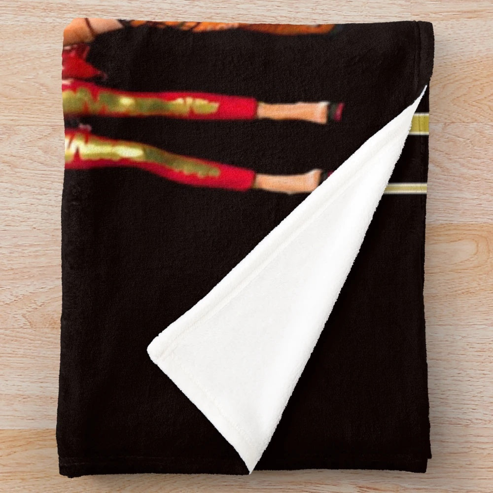 Rainbow High inspired plush blanket with colorful patterns