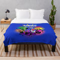 Colorful plush blanket featuring rainbow-colored monster friends from Roblox