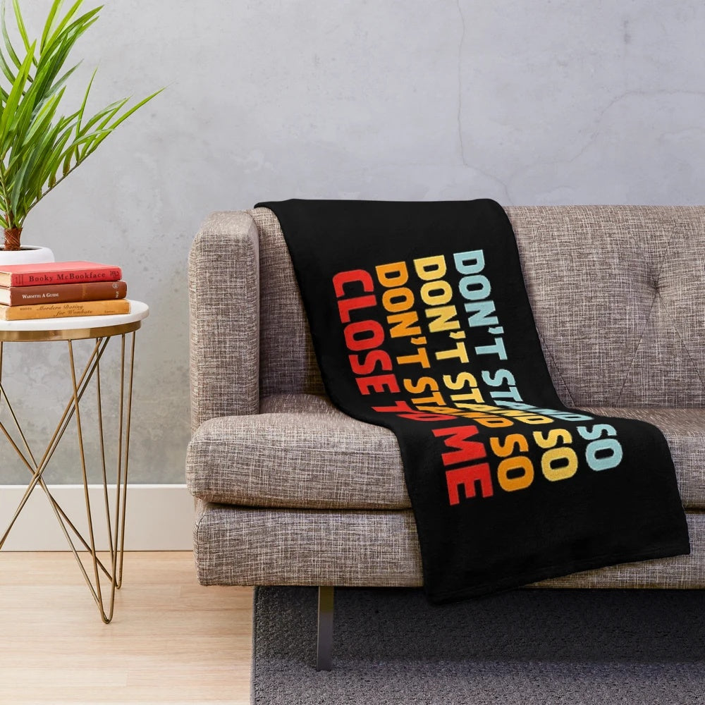 Vibrant rainbow-colored plush blanket