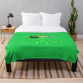Colorful rainbow plush blanket with soft, cozy texture