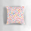Colorful abstract rainbow raindrop pattern decorative throw pillow