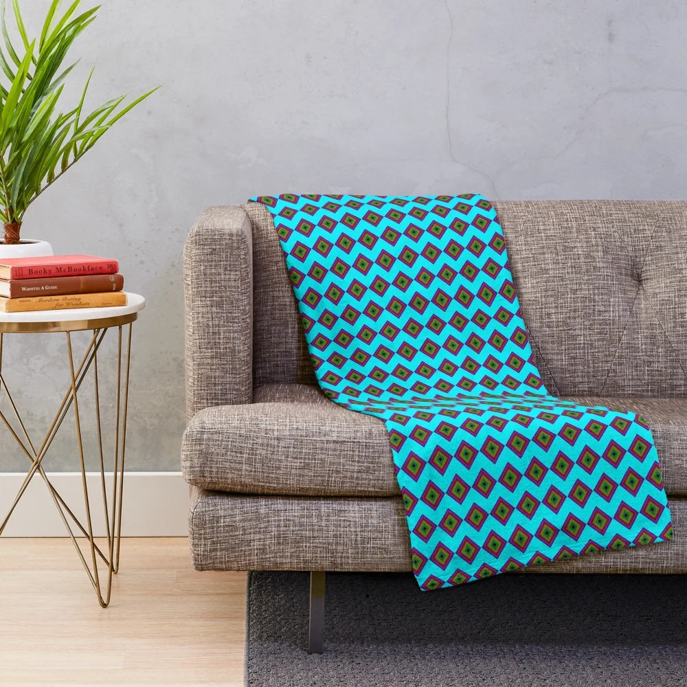 Colorful Rainbow Vortex Pattern Plush Blanket
