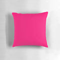 Vivid raspberry-colored pillow with a bright, neon pink hue