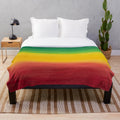 Rastafarian colors plush blanket with Ethiopian flag and reggae colors