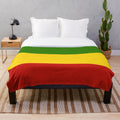 Cozy rastafarian blanket with Jamaican flag design