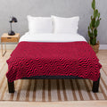 Red and black plush blanket featuring PewDiePie's branding