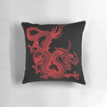 Colorful red Chinese dragon decorative pillow for home decor