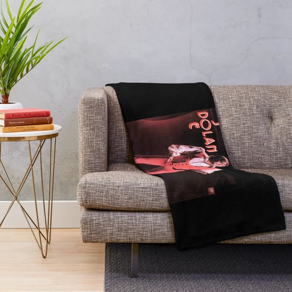 Plush blanket with vibrant red contrast art design - Tribute to Irish singer Joe Dolan