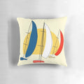 Colorful Pillow Featuring a Regatta Sail Boat Design