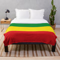 Reggae-inspired Rastafari flag plush blanket