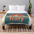 Retro color abstraction plush blanket with Italian-inspired design