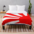 Rising Sun Plush Blanket for Car Enthusiasts