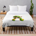 Colorful robot fire music design plush blanket