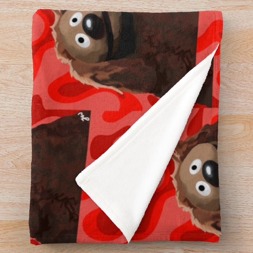 Rowlf The Dog Plush Blanket with Colorful Artistic Portrait