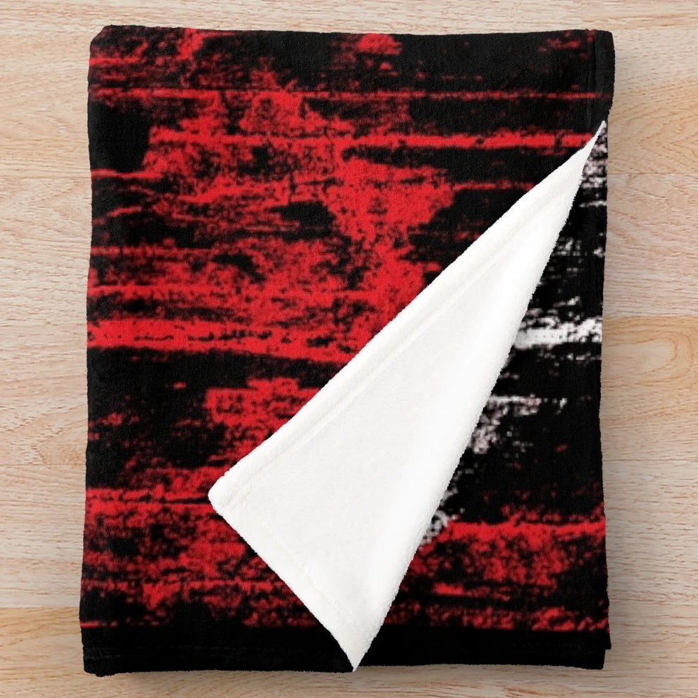 Scuba diving flag plush blanket featuring underwater scene