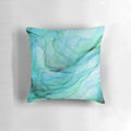 Mesmerizing sea green ink painting with flowing, ethereal patterns