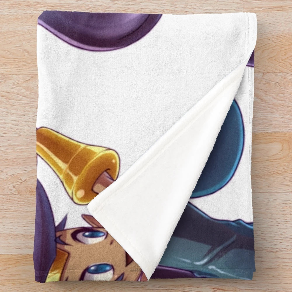 Shantae-inspired plush blanket featuring the iconic dancer character