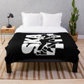 Colorful plush blanket with ska-inspired design