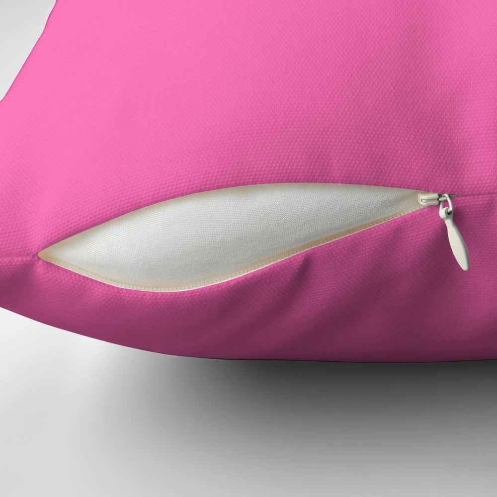 Bright pink and coral shades decorative pillow for home decor