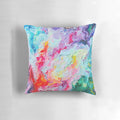 Vibrant and colorful abstract spectrum design pillow for modern living room or bedroom