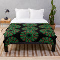 Vibrant SpiroEthnic plush blanket with African heritage and cultural consciousness design