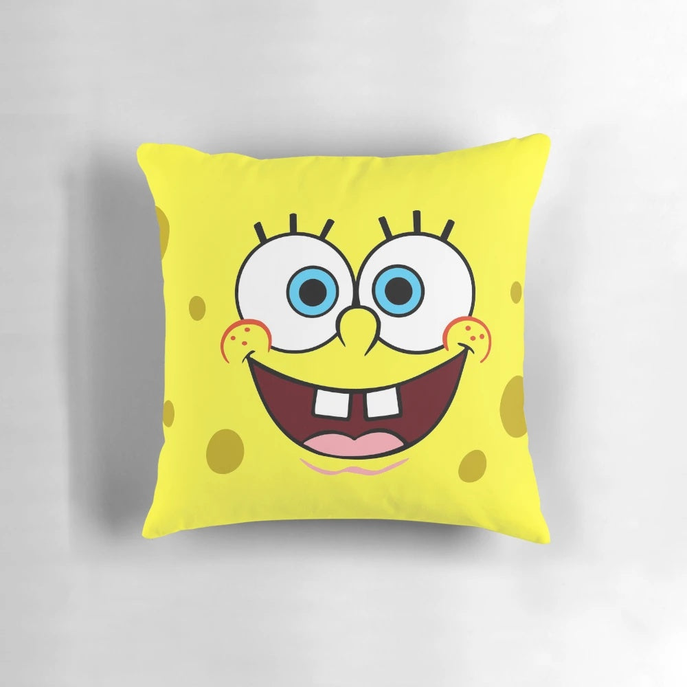 Colorful spongebob plush pillow with cartoon character design