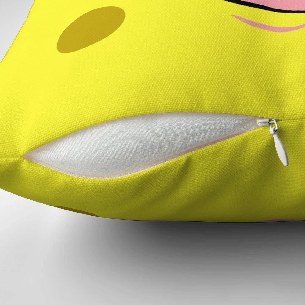 Colorful spongebob plush pillow with cartoon character design