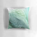 A colorful abstract floral painting showcased on a throw pillow for modern home decor.