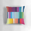 Colorful striped decorative throw pillow for modern living room or bedroom