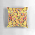 Soft, plush pillow featuring a vibrant sun conure parrot design