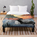 Sunset Loon Plush Blanket