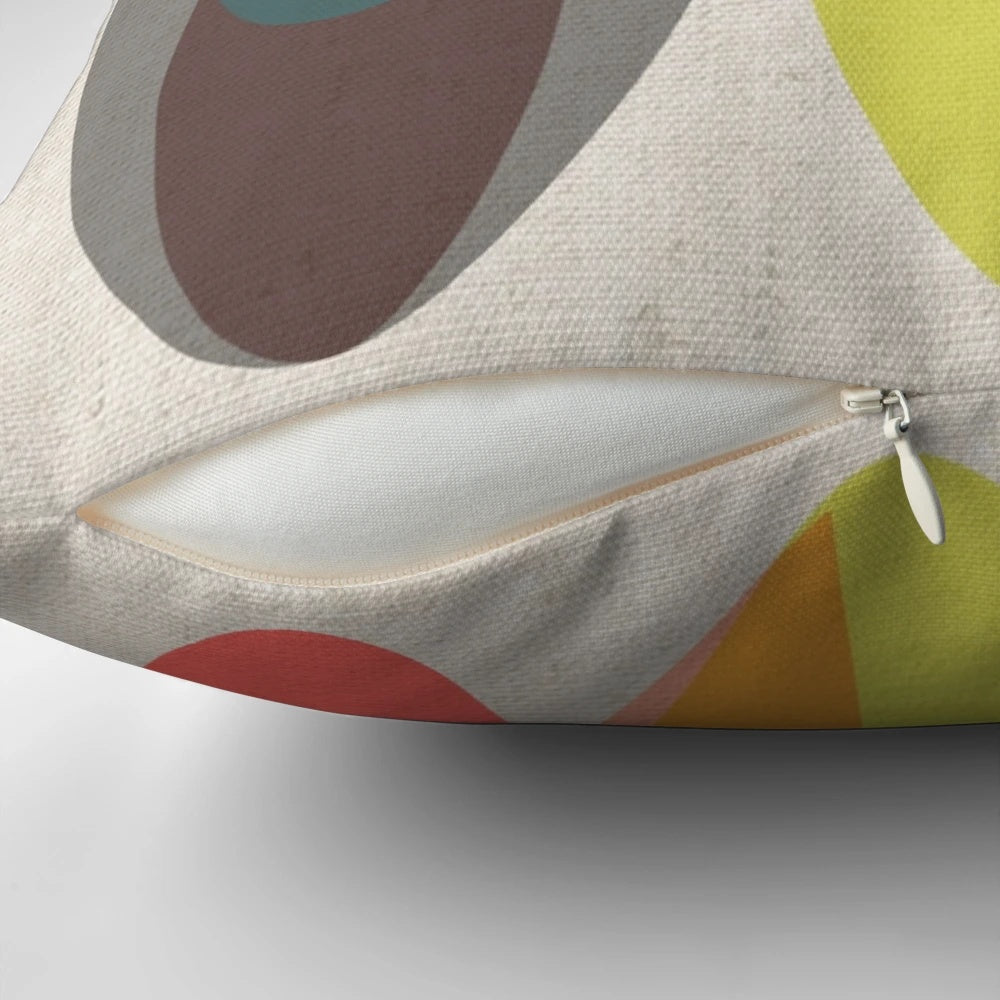 Multicolored SURF Pillow with abstract shapes and forms