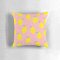 Sweet lemon pattern pillow with a playful, geometric design