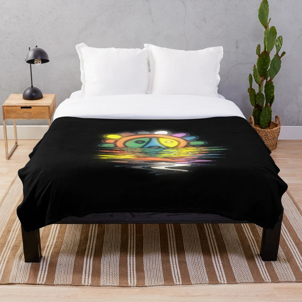Taino Sunset and Sunrise Plush Blanket