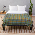 Colorful tartan pattern plush blanket with Celtic heritage design
