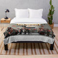 Team Fortress 2 inspired plush blanket featuring iconic game characters