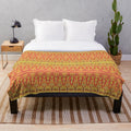 Thai pattern plush blanket