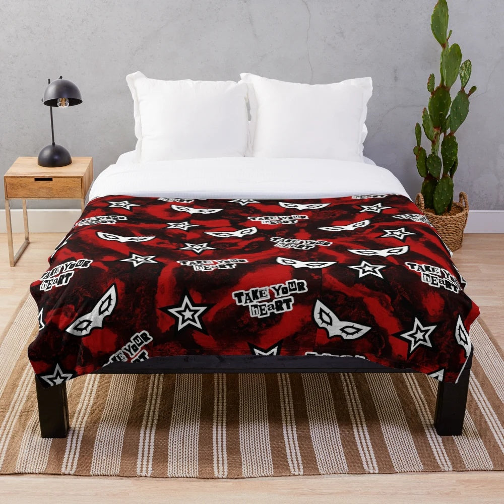 Tie Dye Persona 5 Inspired Plush Blanket