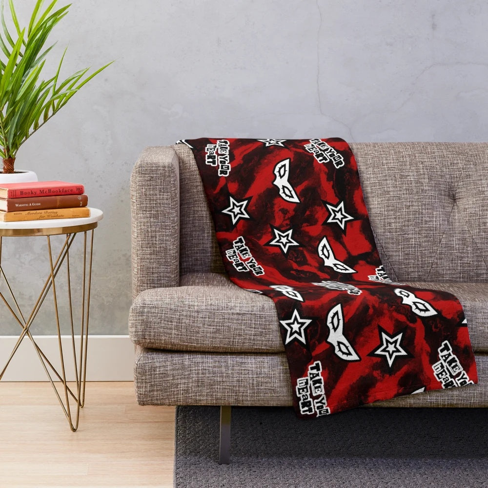 Tie Dye Persona 5 Inspired Plush Blanket