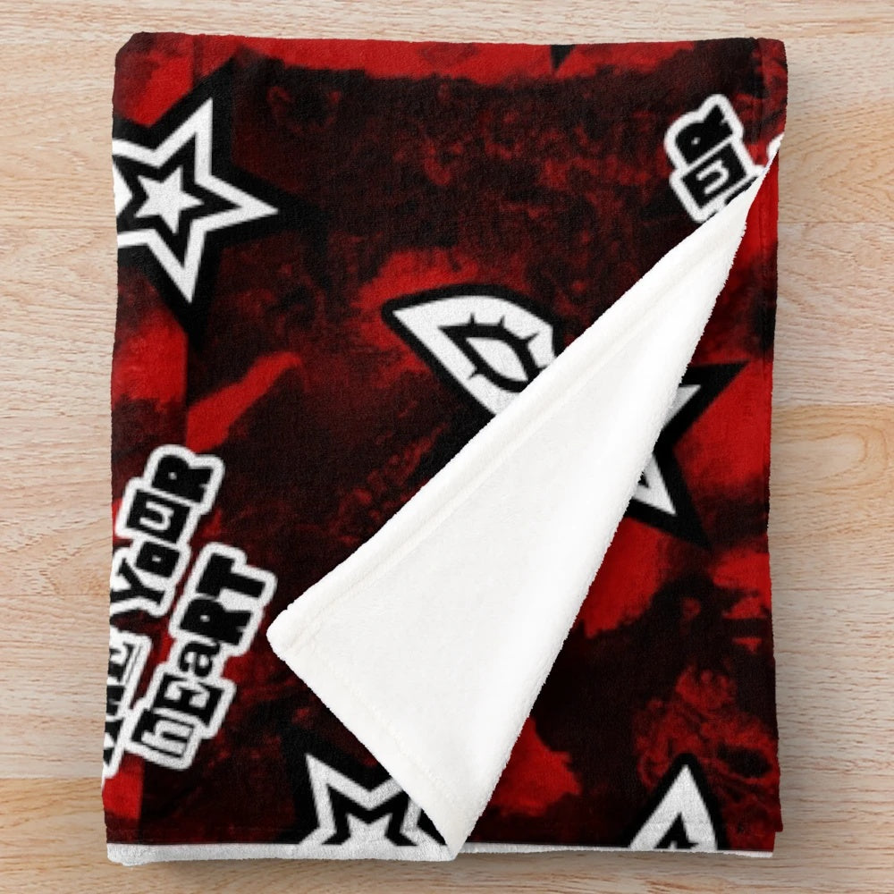 Tie Dye Persona 5 Inspired Plush Blanket