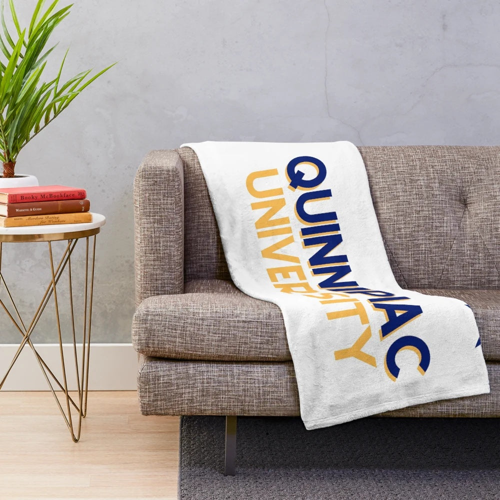 Colorful tie-dye plush blanket for Quinnipiac University