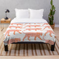 Colorful tiger-patterned plush blanket