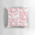 Soft, plush pink pillow with a playful tiger print design