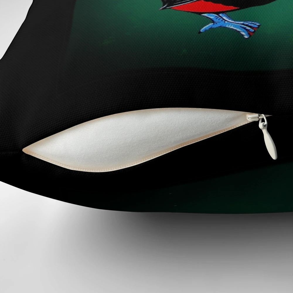 Colorful Toucan Bird Decorative Throw Pillow with Guinness Ale Inspired Design