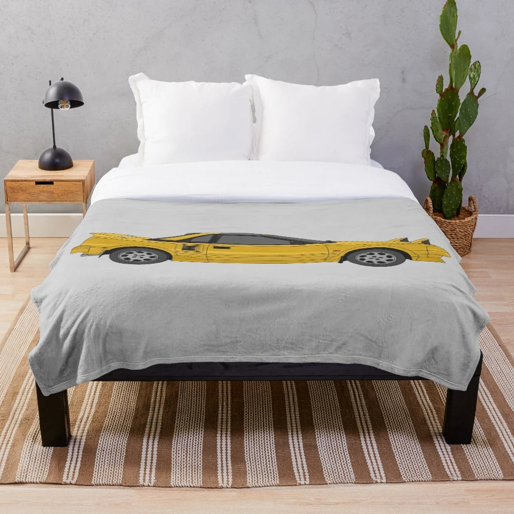 Toyota MR2 MK1 digital art plush blanket