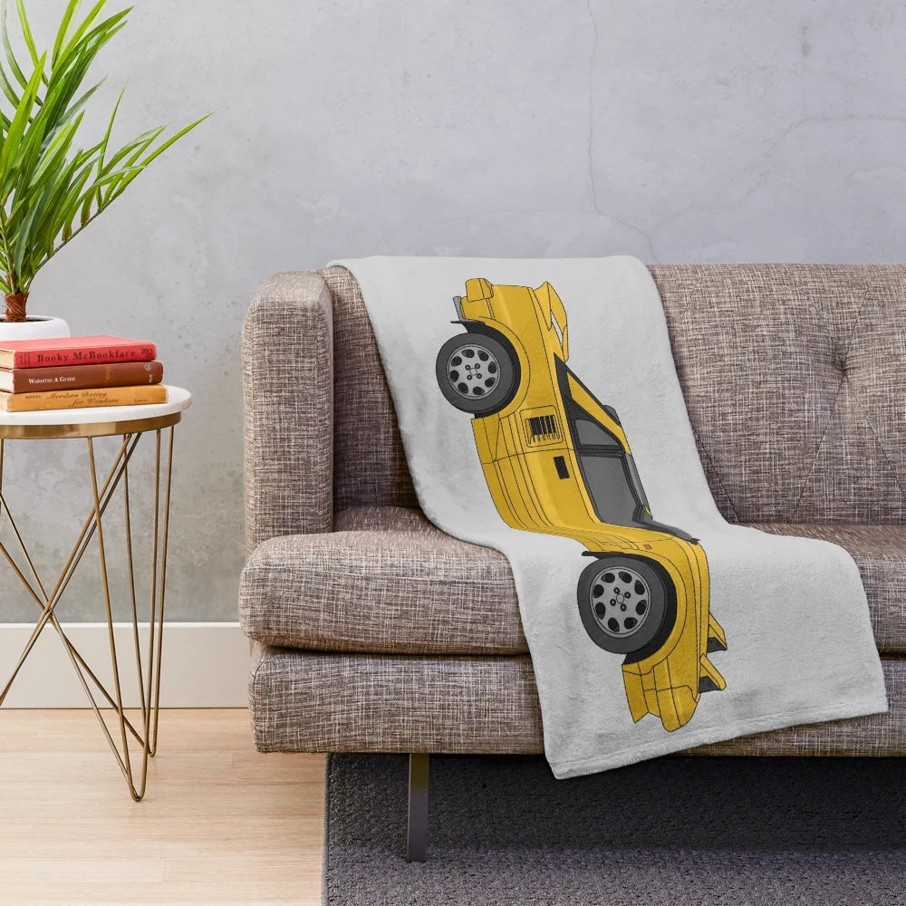 Toyota MR2 MK1 digital art plush blanket