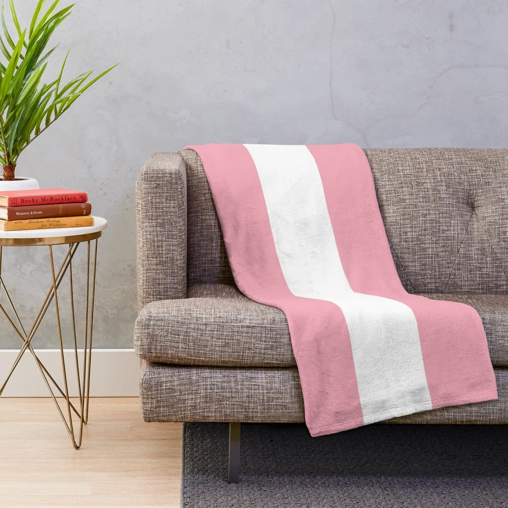 Transgender pride flag plush blanket with colorful pride colors