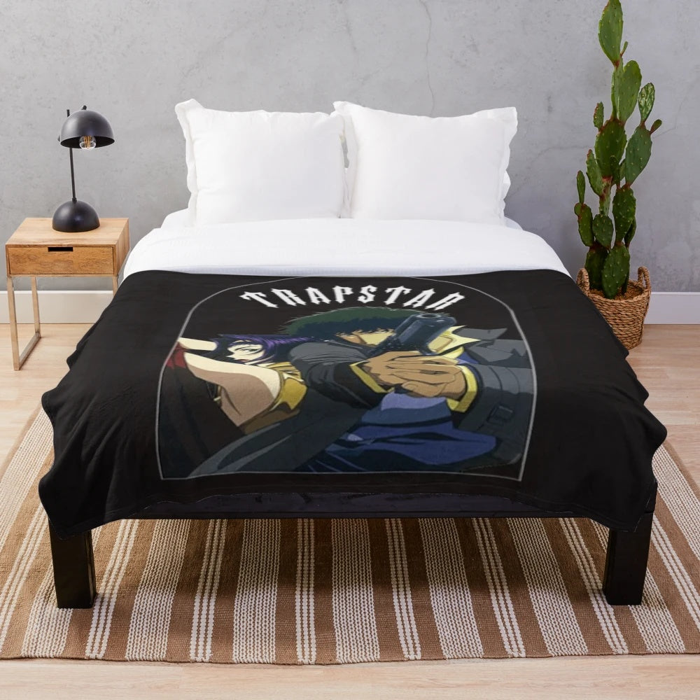 Vibrant Trapstar Anime-Inspired Plush Blanket