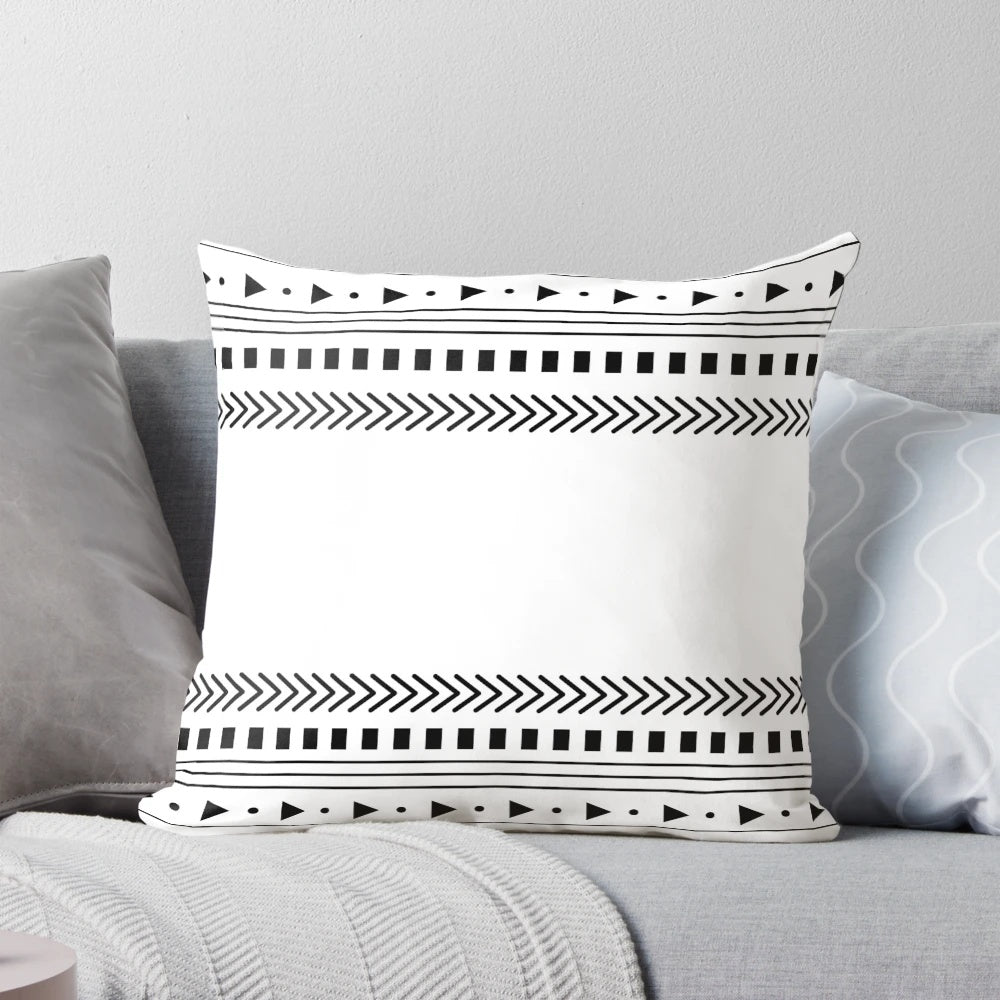 Colorful tribal-inspired decorative pillow for cozy home accents